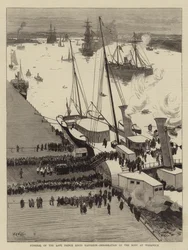 Begrafenis van wijlen Prins Louis Napoleon, Ontscheping van het Lichaam in Woolwich